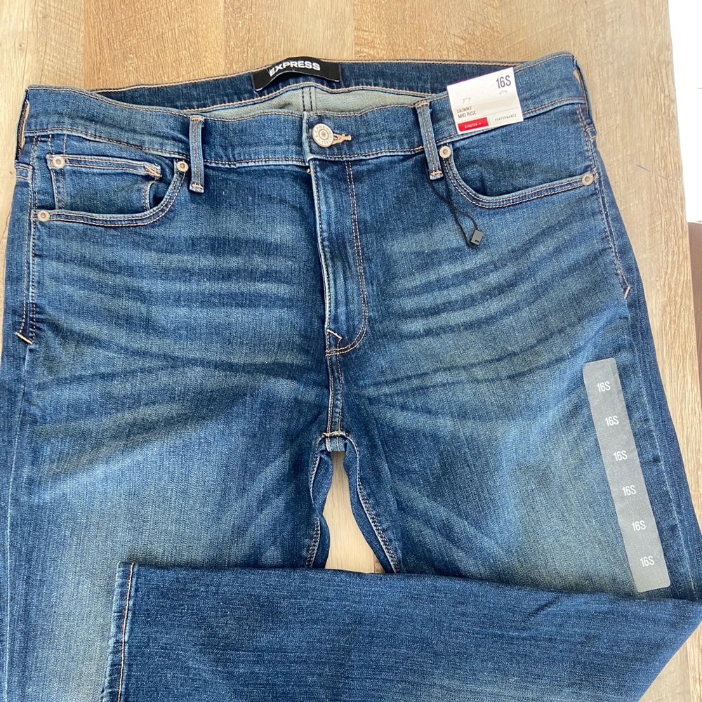 Express Skinny Mid Rise Jeans 16-Short NWT